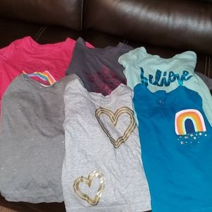 6 Size 4T Cat& Jack Long Sleeve Shirts